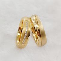 24 karatų paauksuoti prabangūs žiedai Pora Atitinkantys Vestuviniai Sužadėtuvių Žiedai Poroms ir Nuotakos Rinkiniai Men USA Size 10&women Ring USA size 8 beige