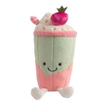 Matcha Burbuliukų Boba Arbata Rožinis Latte Pliušinis Gėrimas Įdarytas Besišypsantis Veidas Pliušinis Žaisliukas Namų Puošyba Dovana beige
