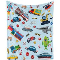 Statybinio Sunkvežimio Antklodė Vaikams Berniukams Animacinis Ekskavatorius Pliušinė Mesti Antklodė Švelni Flanelinė Traktoriaus Antklodės Lovai Sofai Sofa (as the picture,70x100cm-XS)