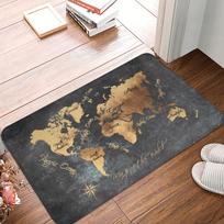 Pasaulio žemėlapis Mėlynas durų kilimėlis Kilimėlis Neslystantis Vonios Kambario Virtuvės Sodo Kilimas Kilimas 60cm x 90cm