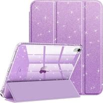 Dėl iPad 11-osios 12-osios A19 A16 dėklas 10-osios su pieštuko laikikliu Funda iPad Air 11 13 M4 Pro 11 12.9 4 5 10.9 10.2 Smart Blizgantis dangtelis iPad Pro 13 M5 M4 violetinė