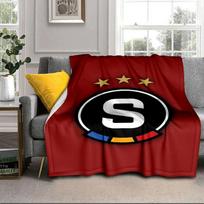 Sparta Praha Futbolas Nešiojama antklodė/Minkšta antklodė Lovos patalynės antklodė Tinka kelionėms, stovyklavimui, svetainėms, biurams, sofoms, gerbėjų dovanoms 75x90cm