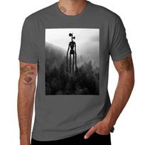 Siren head in pine forest mountain black backpack TShirt Christmas Casual Tee Shirt XL black