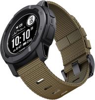 Tvirtas nailoninis dirželis Garmin Instinct 2/2X/3 laikrodžiui 45/50mm Kvėpuojantis riešo dirželis Instinct Solar/Esports Taktinis dirželis Instinct3 45mm 22mm ruda