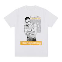 Trainspotting Pasirinkk Gyvenimą Dizainas Britų populiarus Vintažiniai Marškinėliai Medvilniniai Vyriški Marškinėliai Nauji Marškinėliai Moteriški Viršutiniai 3XL balta