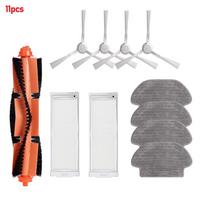 Skirta Xiaomi Robotiniam siurbliui S10 S12 T12 B106GL Mop 2S XMSTJQR2S 3C B106CN Dalys Priedai Pagrindinis Šoninis Šepetys Filtras Šluostės Laikiklis as the picture šviesiai žalios spalvos