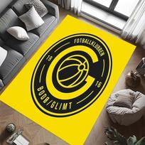 Bodo/Glimt Futbolo Klubo Herbo Spaudos Plotas Kilimas Geltonas Pagrindas Futbolo Komandos Grindų Kilimas Sporto Gerbėjo Svetainė Miegamasis Namų Dekoro Kilimėlis 40x60cm( 15x23in ) yellow