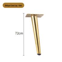 Reguliuojamos stalų ir baldų kojelės spintelėms, kėdėms, sofoms, kosmetiniams ir valgomojo stalams, baro ar kavos staliukams Slanted Cone Leg - Height 72CM - Gold