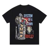 System of A Down (SOAD) Dvipusis Turas Muzikos Festivalio Marškinėliai 2026 Vasara Unisex Unisex Medvilninis Oversize Marškinėliai StreetwearY2K M gray