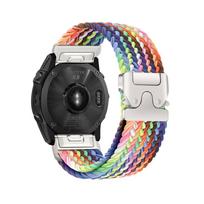 Tampri nailoninė QuickFit laikrodžio apyrankė 20/22/26 mm, skirta Garmin Fenix 8/7/6/5 Forerunner 965/955/945 Instinct Tactix, elastinė laikrodžio juosta QuickFit 22mm white