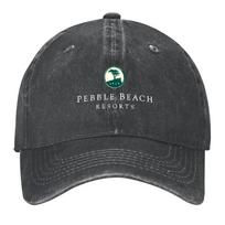 Pebble Beach Resorts Golf Courses Resorts Spa  Baseball Cap Uv Protection Solar Hat Visor F Ladies Unisexs gray