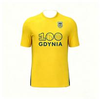Unisex Lenkija Arka Gdynia Futbolo Klubas Daugiaspalvis Marškinėliai Greitai Džiūstantis Apvalia Kaklo Dalimi Laisvalaikio Trumpomis Rankovėmis Viršus Gerbėjams XL