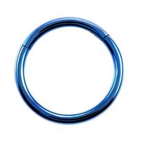 1 vnt. G23 titano segmentinis lankelis nosies auskarui 16g&14g spenelio Clicker ausies kremzlės Tragus Helix lūpų pirsingui Unisex madingi papuošalai 20G 0.8x6mm blue