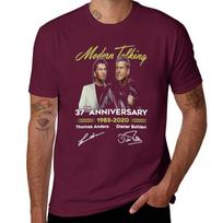 Vintažinis Modern Talking Anniversary Gift Marškinėliai Dizainerių Marškiniai Grafiniai Marškinėliai Per dydį Marškinėliai Unisex Juokingi Marškinėliai 2XL black
