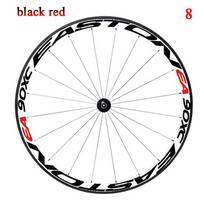 Lipdukai Daugiaspalviai MTB Dviratis Dviratis Ratlankiai Atspindintys Lipdukai Dviračio Lipdukai Dviračio Ratlankio Lipdukai 8 black red black