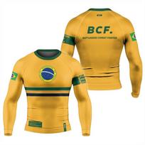 BJJ vyriški ilgomis rankovėmis treniruočių marškinėliai Brazilijos Jiu Jitsu T-shirt Graplingas Muay Thai Fitnesas Greitai džiūstantys sportiniai drabužiai salės reikmenys Viršutiniai drabužiai 2XL yellow