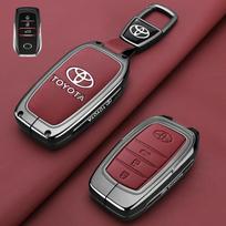 Odinis cinko lydinio automobilio raktų dėklas, skirtas Toyota Corolla Hybrid 2021 Rav4 Land Cruiser Prado Camry Highlander Prius C-HR 2018+ black