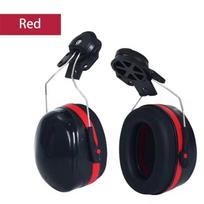 High Quality Work For Safety Helmet Ear Protector Anti-Noise Earmuffs For Woodwork Airport Factory Hearing Protection raudona