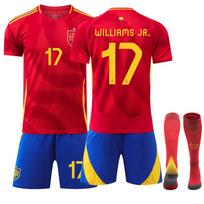 2024 m. Europos čempionatas Nr. 7 Morata, Ne. 17 Nico marškinėliai, Olmo, Ispanija pagrindinis Nr. 10 Yamal futbolo marškinėliai 22