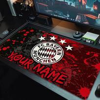 Custom Name Bayern Munich FC Mouse Pad Large Gaming Table Cushion Non-slip Laptop Tablet Big Mousepad XXL Mat Mini PC Playmat With Lock edge_XIA 30cmx80cm(11.8x31.5inch)