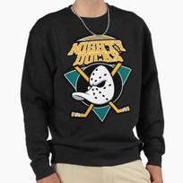 Unisex Cotton Sweater Pullover Hoodie Printed Sweater The Mighty Ducks T-Shirt Pullover Sweatshirt Casual Long Sleeve Sweatshirt 3XL (80-90kg) juoda
