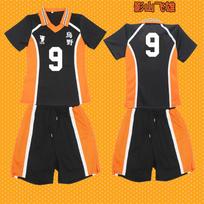 Cos Dovanų Haikyu Kostiumas Anime Karasuno Aukštosios Mokyklos Tinklinio Klubas Hinata Shyouyou Sportinis Kostiumas Džersiai Plonas Vienodas Kostiumas L orange