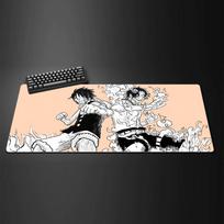 One Piece Wano Country Arc Anime Gaming Mouse Pad Large Rubber Keyboard Desk Mat With 2MM Stitched Edge Design 30cmx80cm(11.8x31.5inch) gray