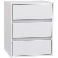 Moderni 3 stalčių komoda baltos spalvos mediena, 40x30x50,5 cm 40 x 30 x 50.5 cm