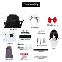 ZZZ Zenless Zone Zero Cosplay Ellen Joe Cosplay Costume Tail Wig Women Maid Dress Hallowen Carnival Party Role Playing Outfits M black