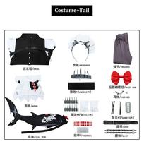 ZZZ Zenless Zone Zero Cosplay Ellen Joe Cosplay Costume Tail Wig Women Maid Dress Hallowen Carnival Party Role Playing Outfits XL black