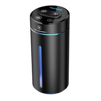 Xiaomi 380ML Dvigubo purškimo automobilinis oro drėkintuvas USB įkrovimas Mini eterinių aliejų difuzorius su nuotaikos apšvietimu Belaidis automobilinis aromato drėkintuvas juoda