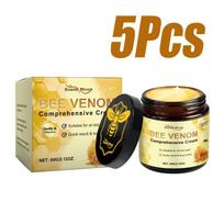Bee Venom Moisturizing Cream with Honey Firming Brightening Smoothing Hydrating Face & Body Lotion for Dry Skin Daily Skincare black
