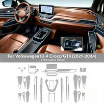 For Volkswagen VW ID.4 Crozz GTX 2021-2024 Interior Transparent TPU Protective Film Center Console Gear Panel Screen PPF FilmGood product Left hand drive For vw id gray
