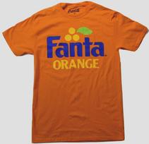 Unisex marškinėliai Medvilniniai Oversize Didelio dydžio Coca-Cola s Fanta Orange M orange