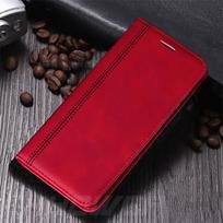 Magnetinis odinis piniginės atverčiamas dėklas, skirtas Xiaomi Redmi 9 9A 9C Note 9S 9 Pro Max 8T 8 7 Pro 8A 7A 10X K20 Mi CC9E A3 Mi8 Luxury Minkštas knygos viršelis Fundas Coque Redmi 9A raudona