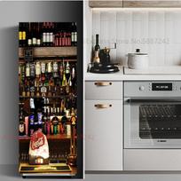 Mielos katės Šaldytuvo lipdukai Durelių dangtis Šaldytuvas Tapetai Dekoratyviniai vinilo šaldikliai Plėvelė Pilna apvyniojama baldų freskos lipdukas 40x120cm(1pcs) gray