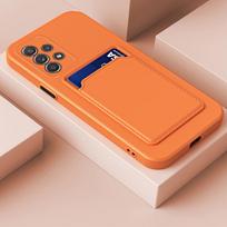 Silikoninis telefono dėklas, skirtas Samsung Galaxy A55 A35 A15 A25 A05 A54 A34 A24 A14 A13 A23 A33 A53 A73 A72 A52 A32 A22 A50 A30 Minkštas piniginės kortelės laikiklio dangtelis Samsung Galaxy A13 (4G) oranžinė