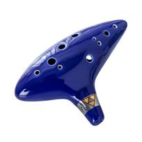 12 skylučių Alto C Ocarina nešiojamasis muzikos instrumentas su apsauginiu maišeliu mėlyna