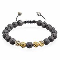 Luxury Natural Lava Stone Bead Bracelet Men Women Simple Handmade Adjustable 8mm Stone Bead Bracelet For Men Women Jewelry Bracelet Style J gray