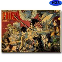 Anime Fairy Tail Plakatai Sieniniai lipdukai Kraftpopierius Retro didelės raiškos plakatas Namų dekoras Svetainės miegamojo baro apdaila 30x21cm beige