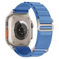 Alpine kilpinis dirželis, skirtas Apple Watch apyrankei 44mm 40mm 49mm 45mm 41mm 38mm 42mm Nailono laikrodžio apyrankė Iwatch Series 9 5 SE 6 7 8 Ultra 2 42 44 45 49 mm gray