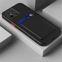 Kortelės lizdas + Pinigų maišelio dėklas Itin plonas minkštas silikoninis telefono dangtelis, skirtas Redmi 12 12C 13C POCO C65 X5 F5 Redmi Note 11 11s 12 Pro+ 4G 5G RedMi 12 juoda