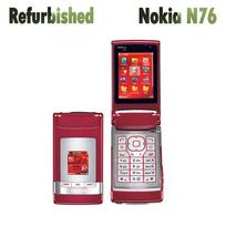 Atnaujintas Nokia atrakintas Originalus Nokia N76 atrakintas atlenkiamas mobilusis telefonas su 1 SIM kortele Simple Set juoda