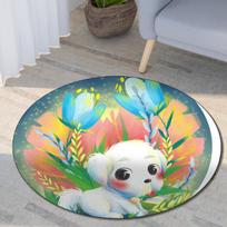 Zodiako animacinių filmų gyvūnai Apvalūs kilimai Svetainės kilimai Stovyklavietės pikniko kilimėlis Neslystantis Joga Kilimėlis Kambarių dekoravimo kilimėliai 40cm blue