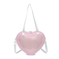 Japonijos mokyklos paauglių mergaičių JK krepšys permatomas Itabag Heart Oksfordo pečių krepšiai moterims Naujos rankinės Tote Anime ita bag Moterys S rožinė