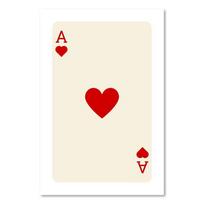 Juokingas Lucky You Canvas Plakatas Madingas Retro Red Ace Card Plakatas Sienų Menas Šiaurės šalių pokerio tapyba svetainės miegamojo namų dekoravimui 40x60cm No Framed