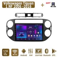Android Carplay automobilio radijas, skirtas Volkswagen Tiguan 1 NF 2006 -2016 Multimedijos grotuvo galvos blokas Stereo GPS navigacija BT WIFI 4+64GB 1+16GB,A blue