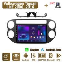Android Carplay automobilio radijas, skirtas Volkswagen Tiguan 1 NF 2006 -2016 Multimedijos grotuvo galvos blokas Stereo GPS navigacija BT WIFI 4+64GB 2+32GB,B blue