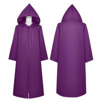 Suaugusiųjų Helovino apsiaustas su gobtuvu viduramžių kostiumas, ragana, ragana, vampyras, Helovino kostiumas, burtininkas, apsiaustas, chalatas. L violetinė