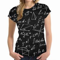 Matematikos formulės 3D spausdinimo marškinėliai Moterims Vyrams Trumpomis Rankovėmis O-Kaklo Marškinėliai Harajuku Gatvės apranga T-shirt Didelio Dydžio Y2k Viršutiniai Drabužiai Moteriški Drabužiai XL beige
